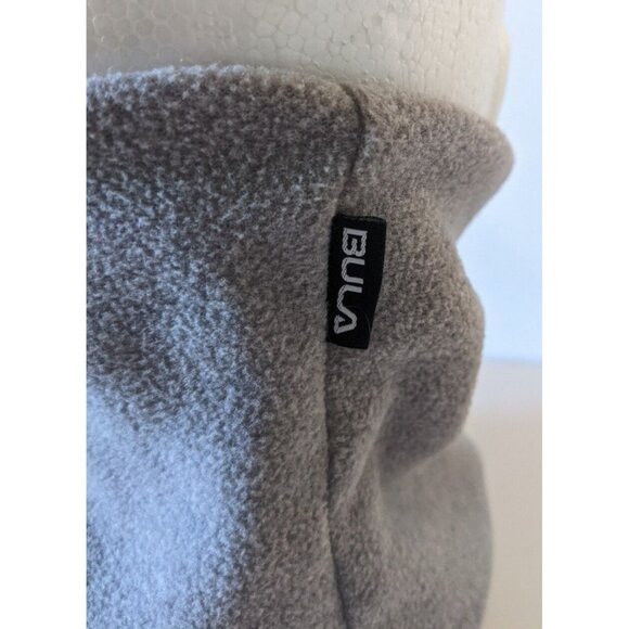 Bula Neck Warmer Tube Scarf Gray Fleece Sports Double Logo OS Logo Canada - Picture 3 of 8
